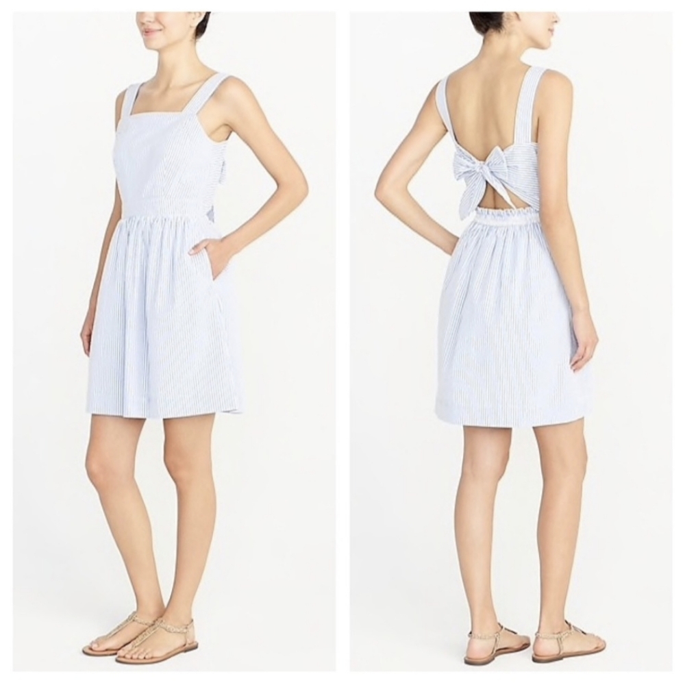 J.Crew Factory Seersucker Apron Dress